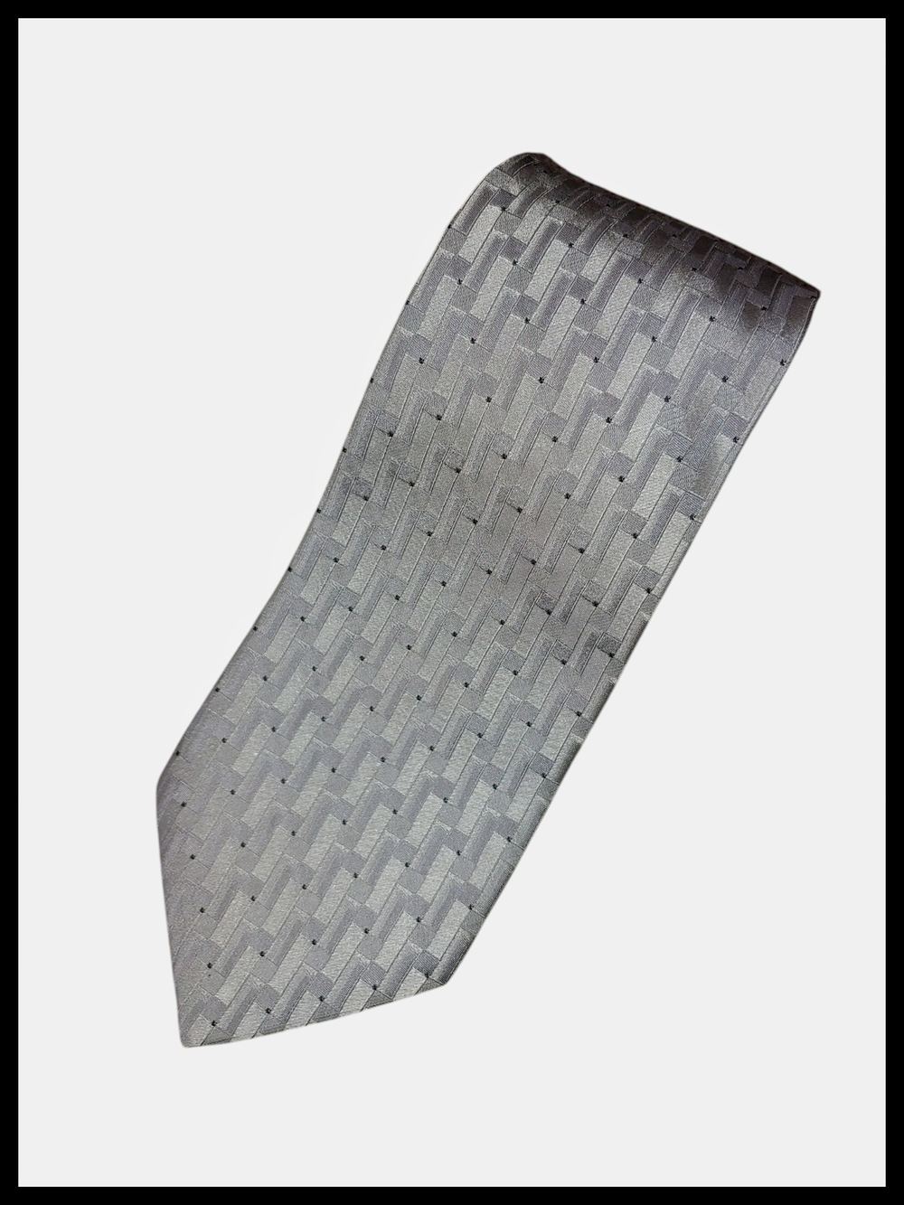 NWT Perry Ellis Portfolio Silver Silk Tie